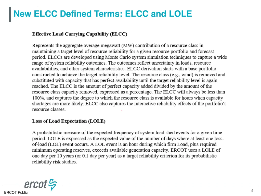 new elcc defined terms elcc and lole
