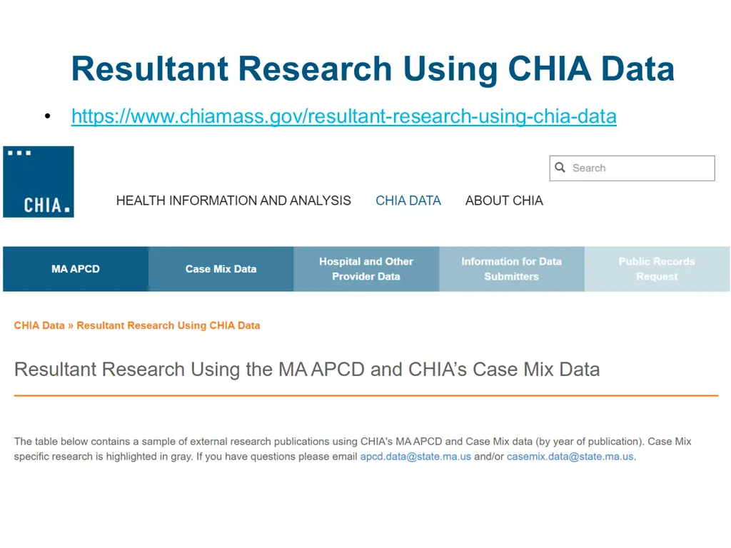 resultant research using chia data