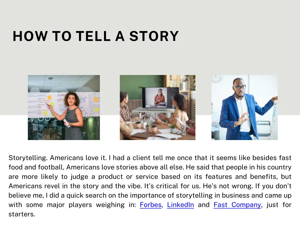 how to tell a story