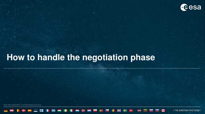 how to handle the negotiation phase