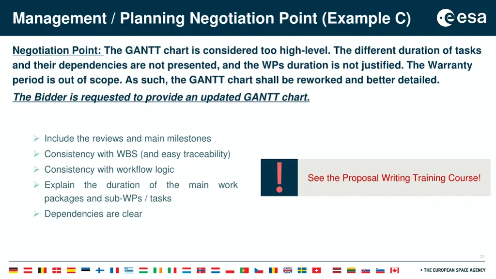 management planning negotiation point example c