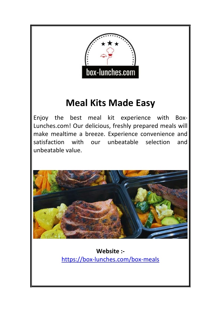 meal kits made easy