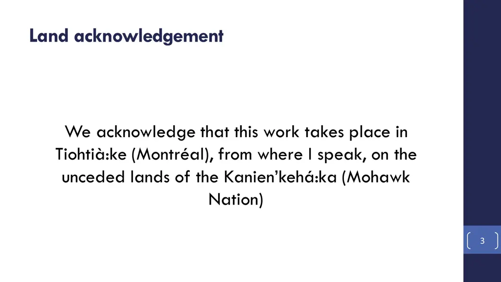 land acknowledgement