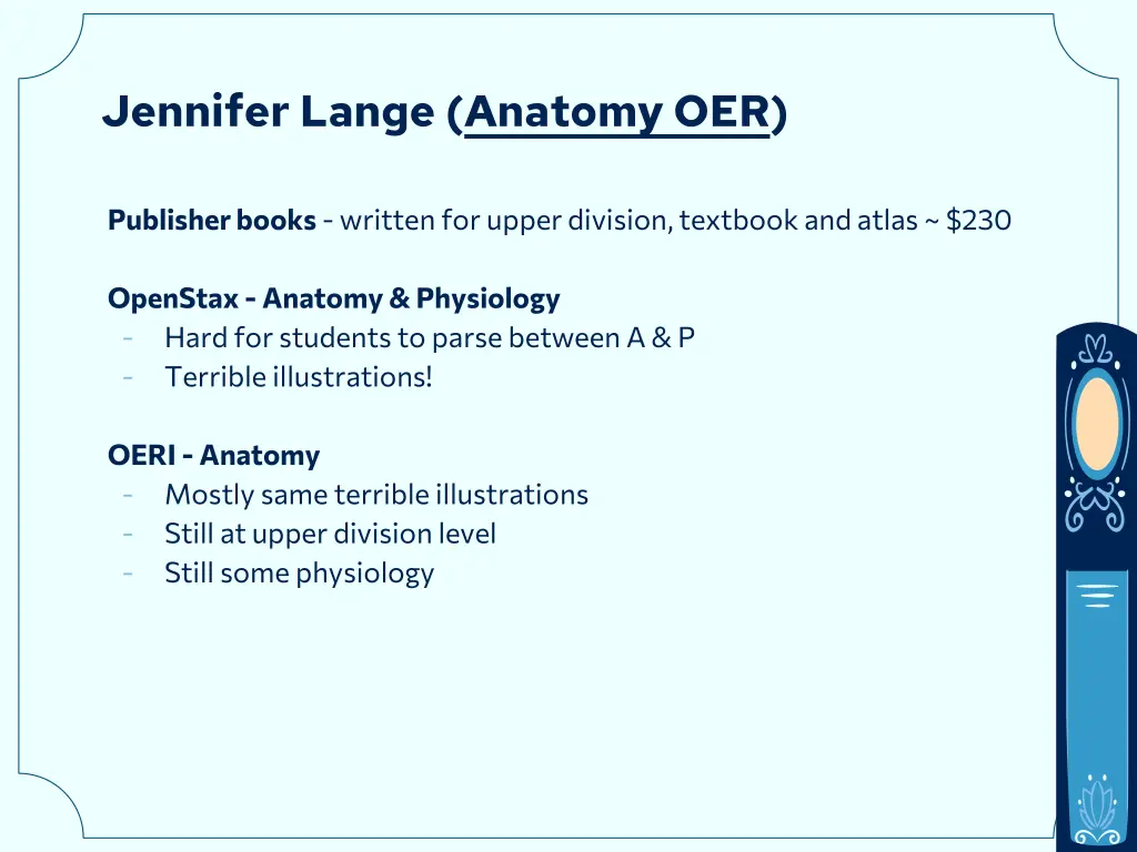 jennifer lange anatomy oer