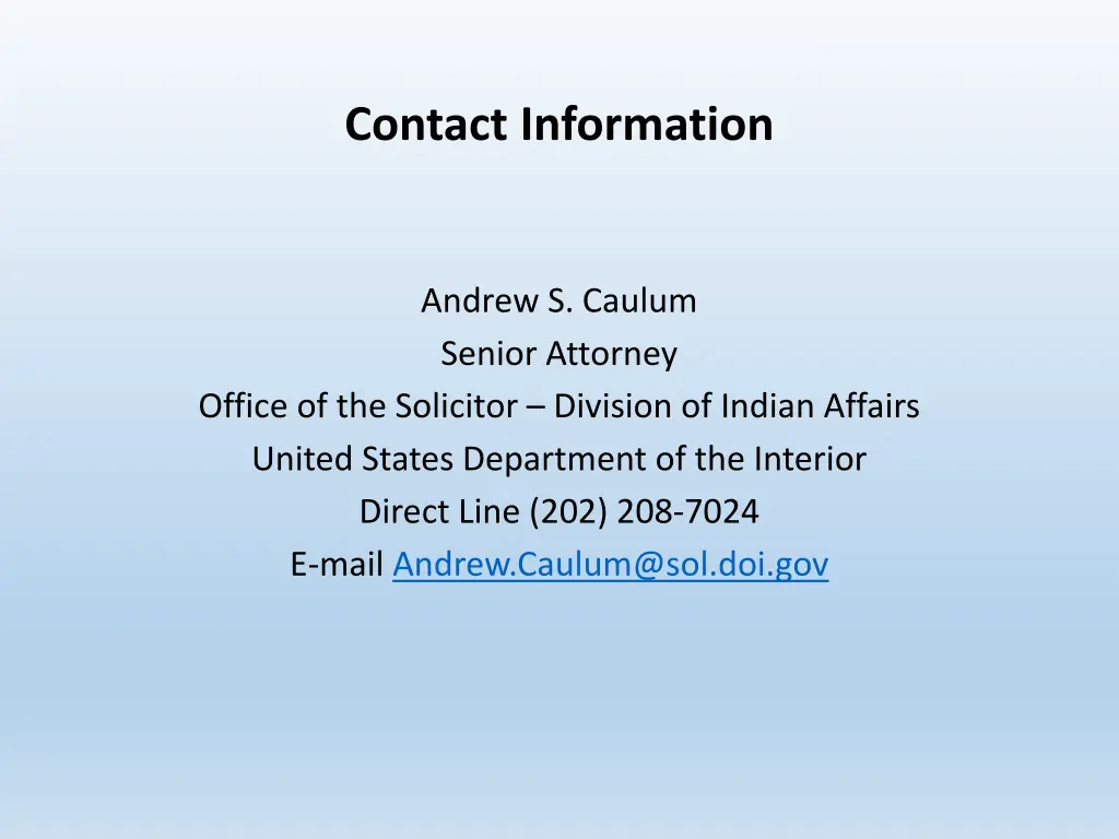 contact information