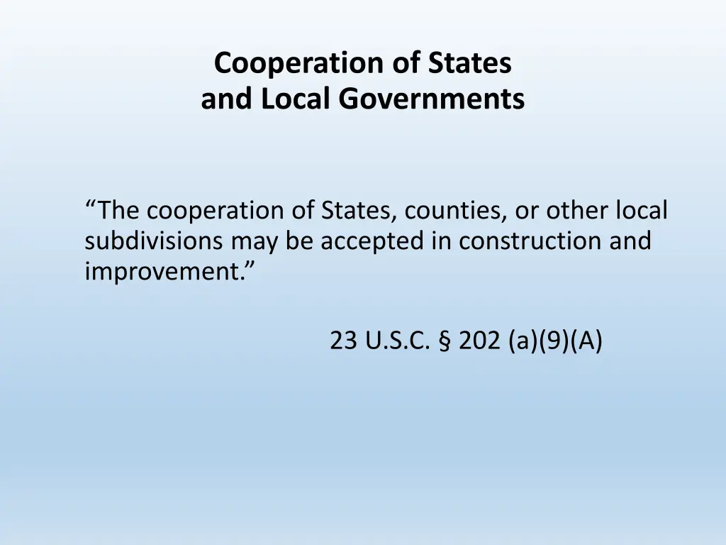 cooperation of states and local governments