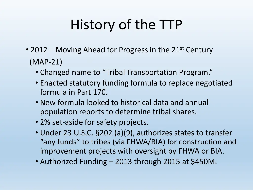 history of the ttp 3