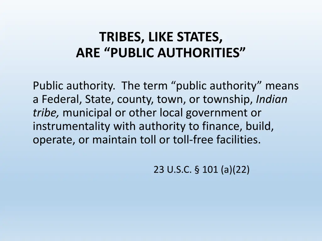 tribes like states are public authorities