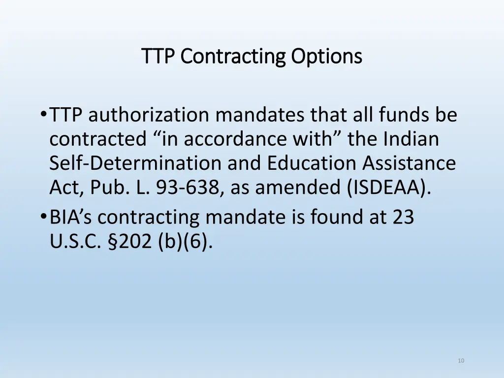 ttp contracting options ttp contracting options