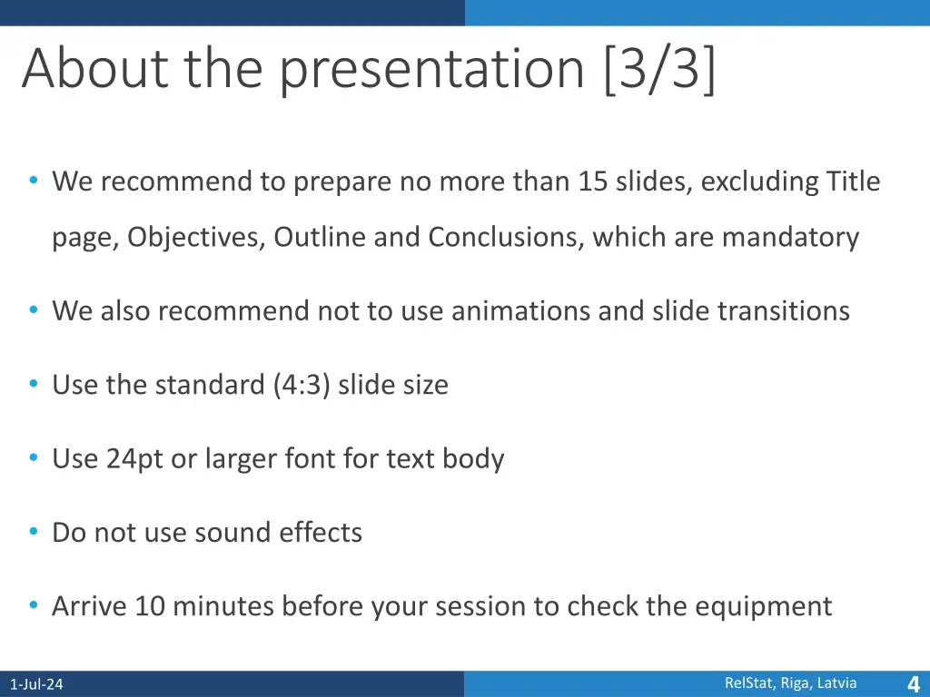 about the presentation 3 3