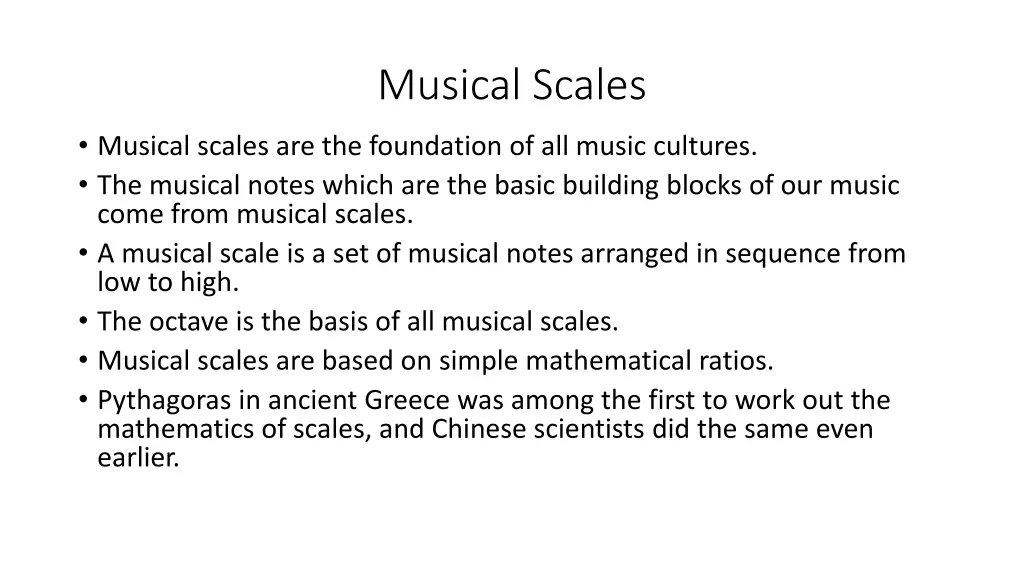 musical scales