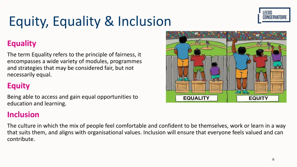 equity equality inclusion