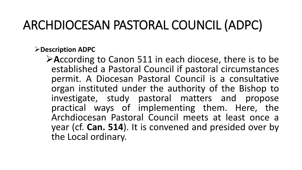 archdiocesan pastoral council adpc archdiocesan