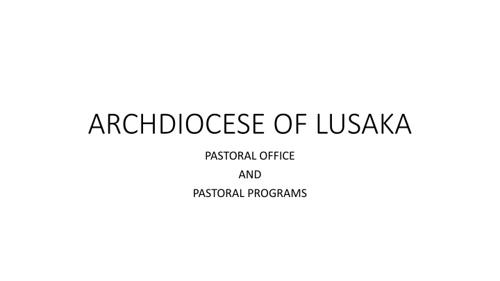 archdiocese of lusaka