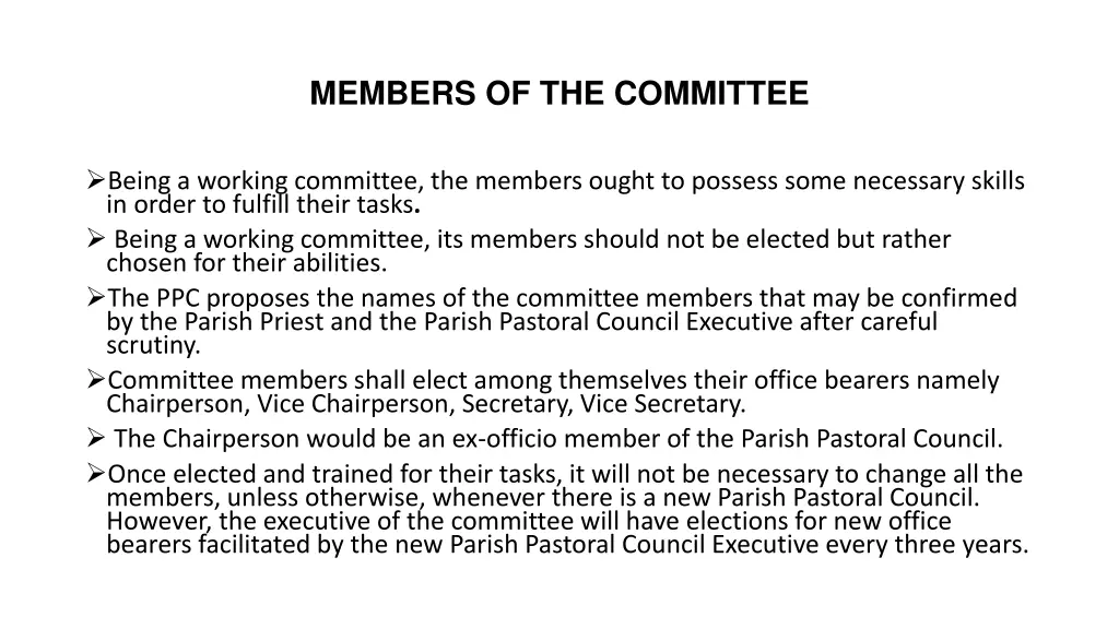 members of the committee