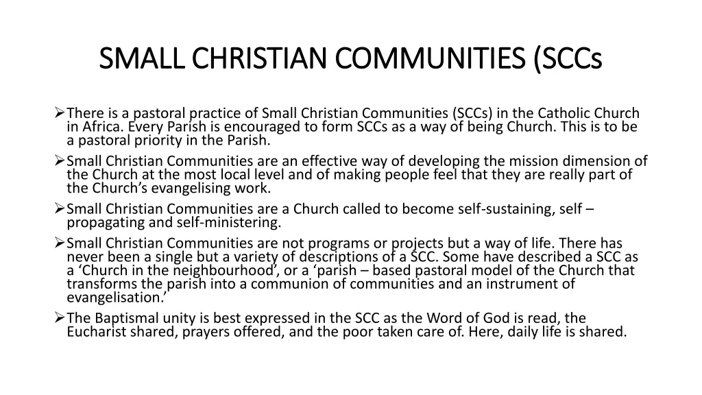 small christian communities sccs small christian