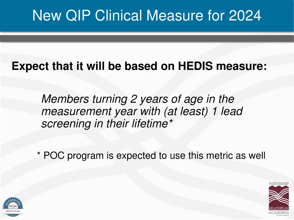 new qip clinical measure for 2024