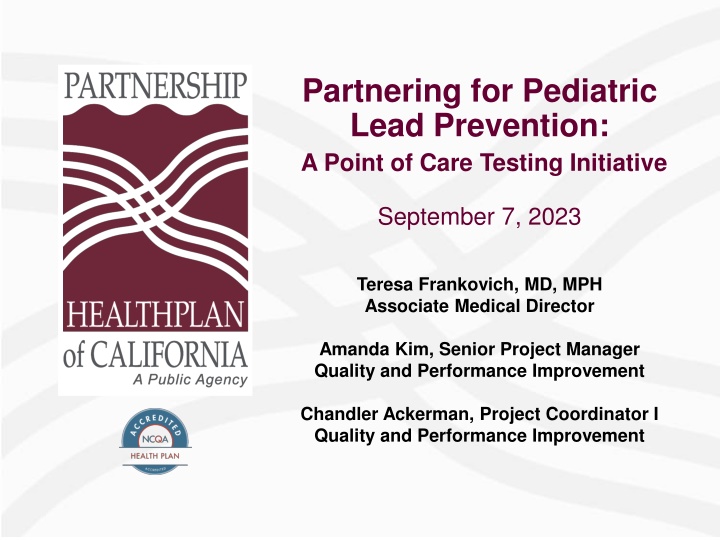 partnering for pediatric lead prevention a point