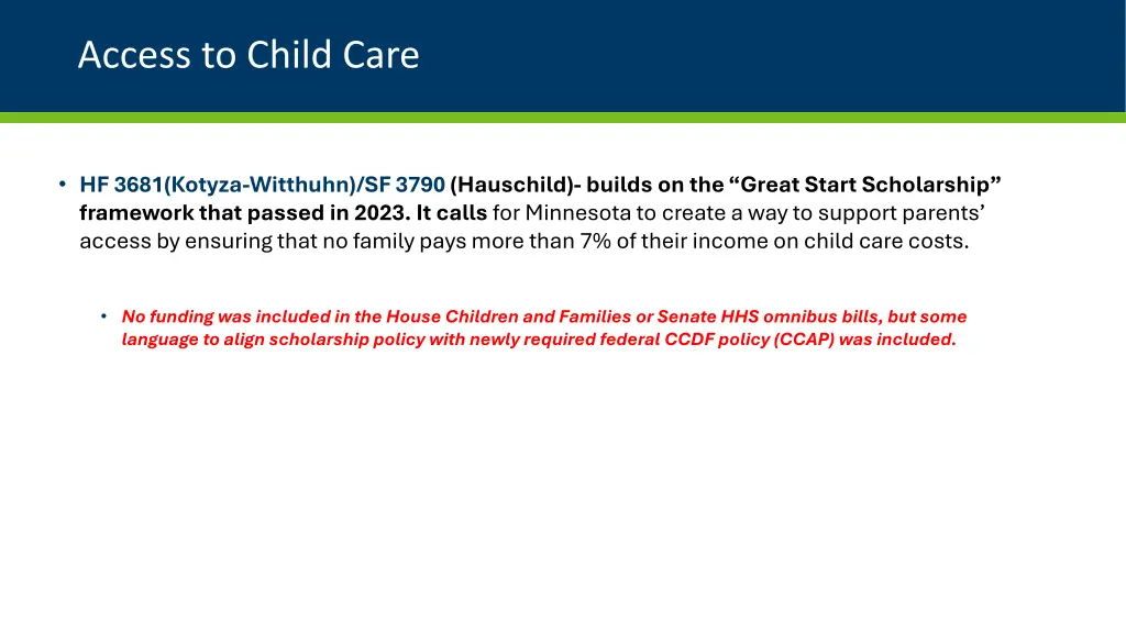 access to child care