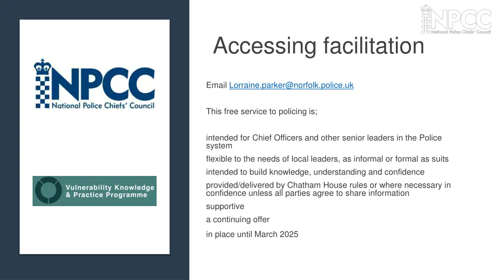 accessing facilitation