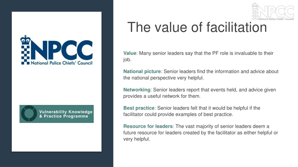 the value of facilitation