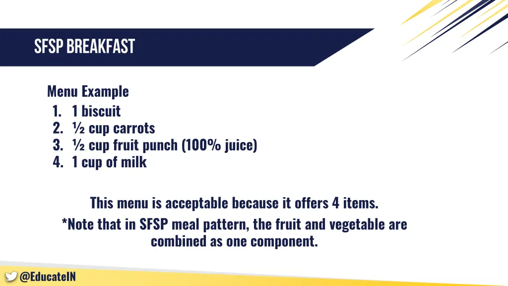 menu example 1 1 biscuit 2 cup carrots