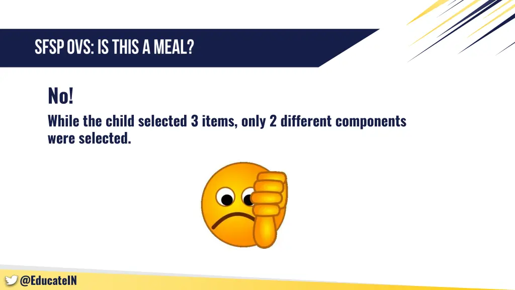 no while the child selected 3 items only