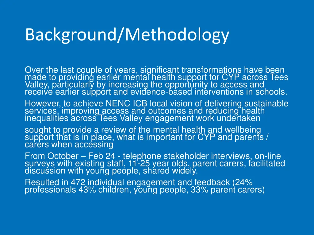 background methodology