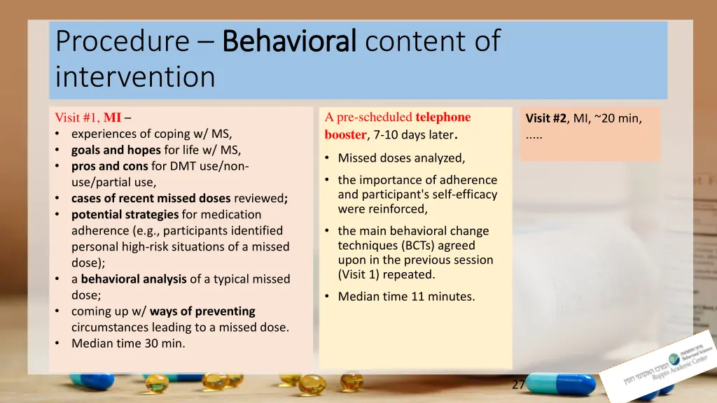 procedure behavioral intervention