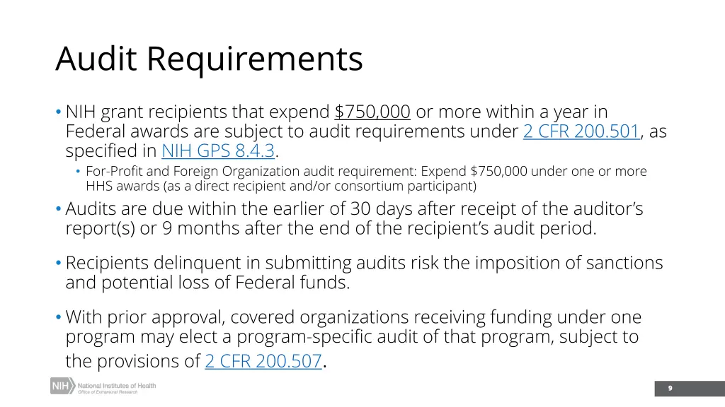 audit requirements 1