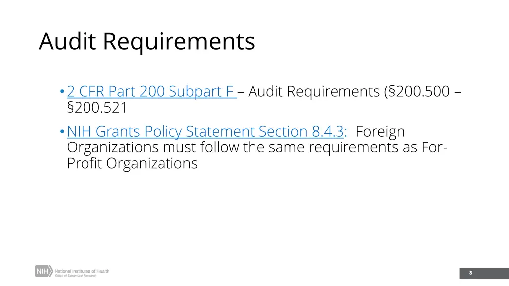 audit requirements