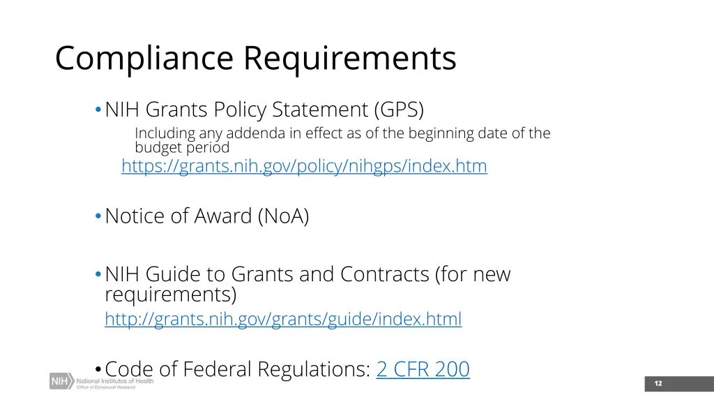 compliance requirements