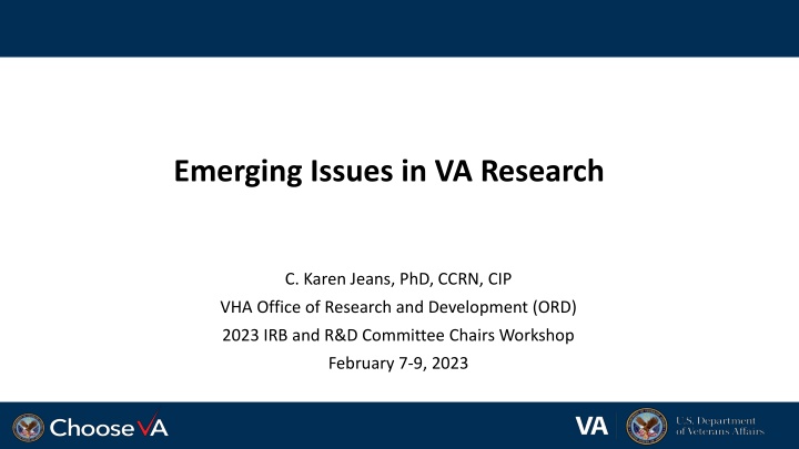 emerging issues in va research