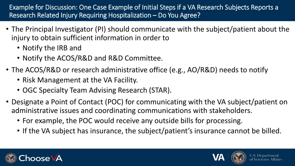 example for discussion one case example