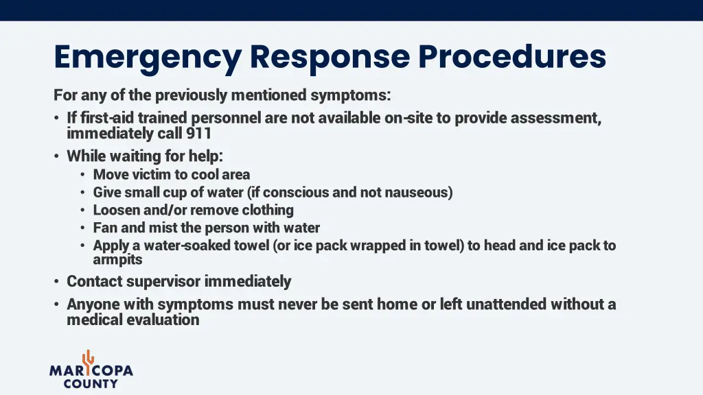 emergency response procedures