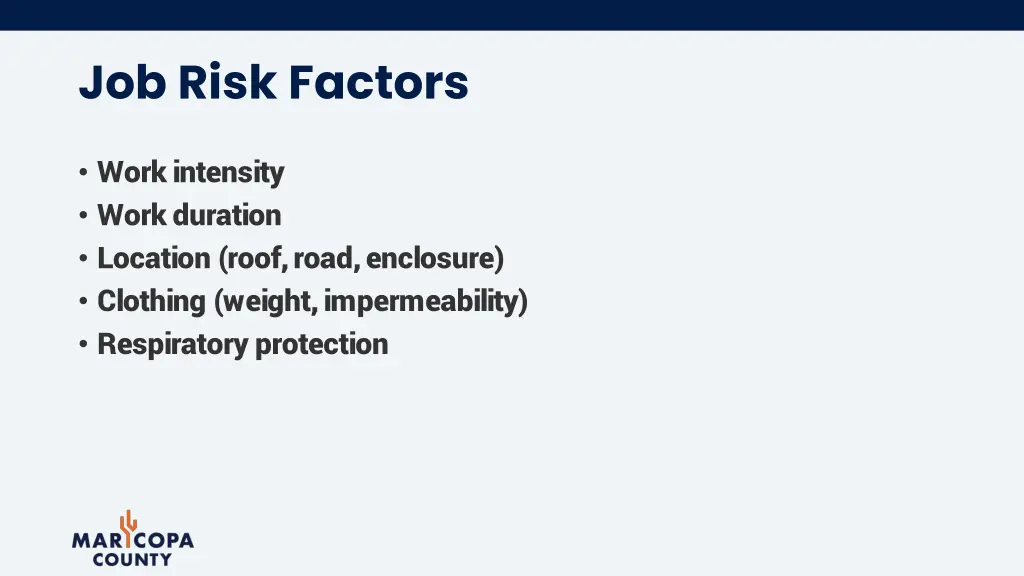 job risk factors