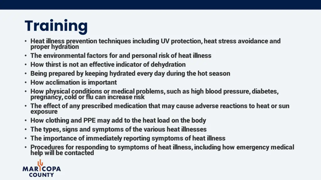 training heat illness prevention techniques