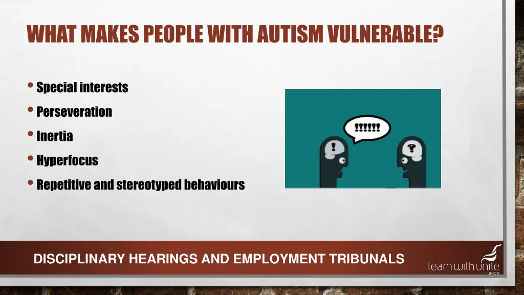 what makes people with autism vulnerable 2