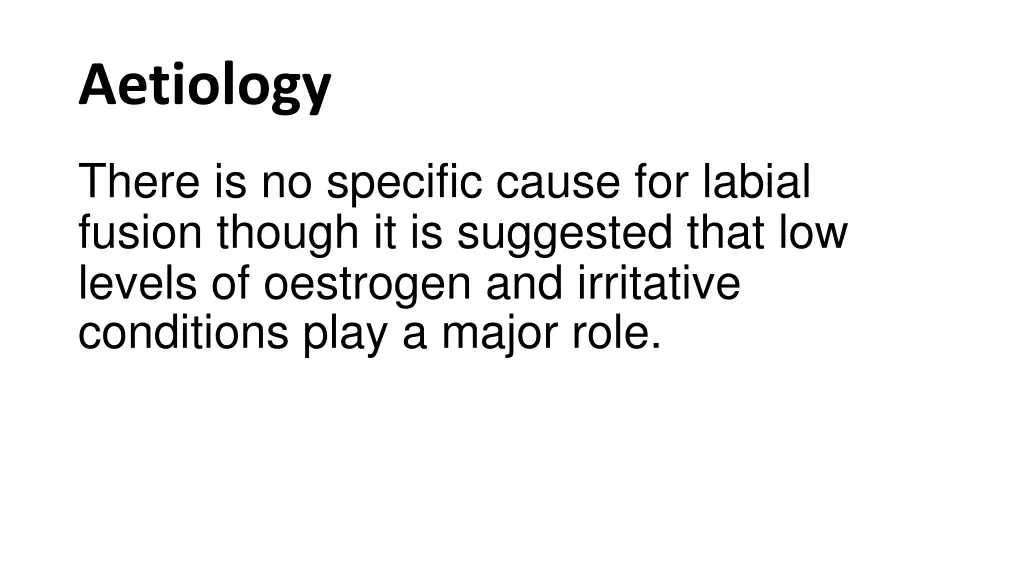 aetiology