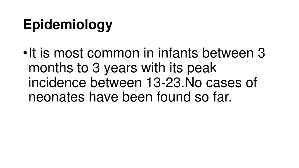 epidemiology