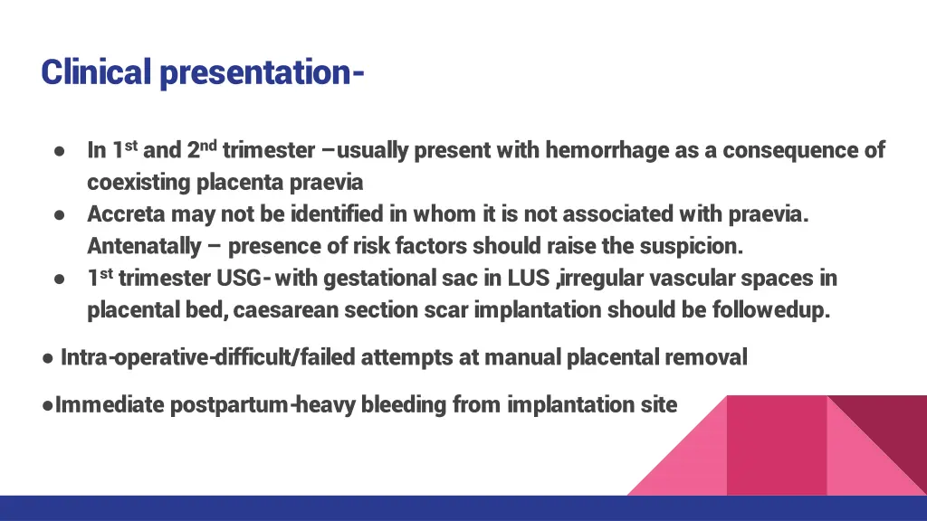 clinical presentation