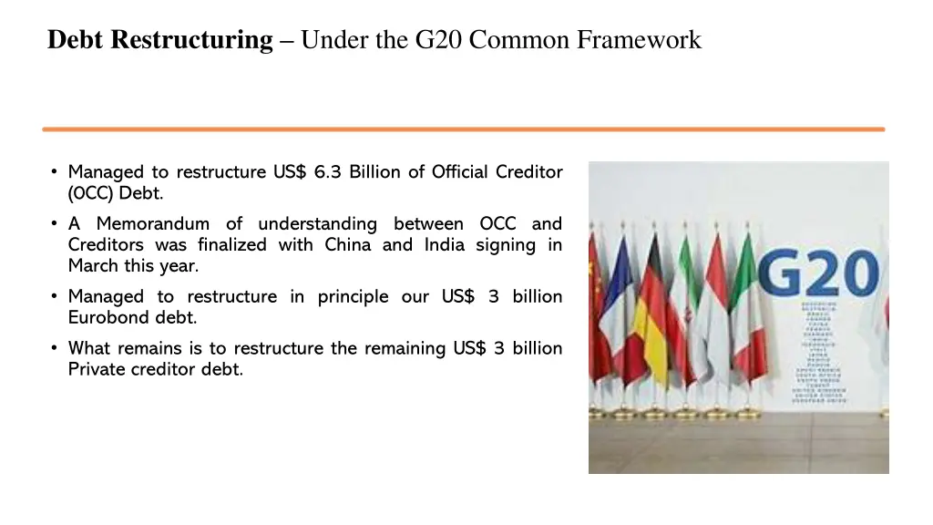 debt restructuring under the g20 common framework