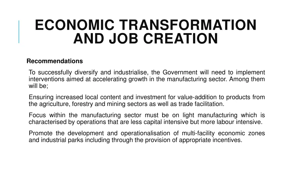 economic transformation and job creation 4