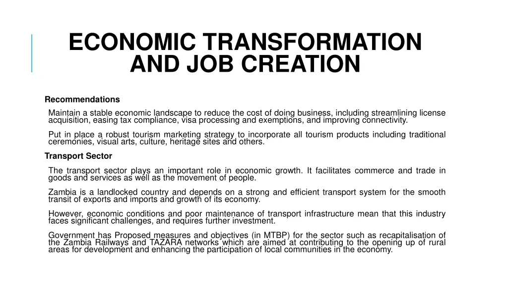 economic transformation and job creation 7