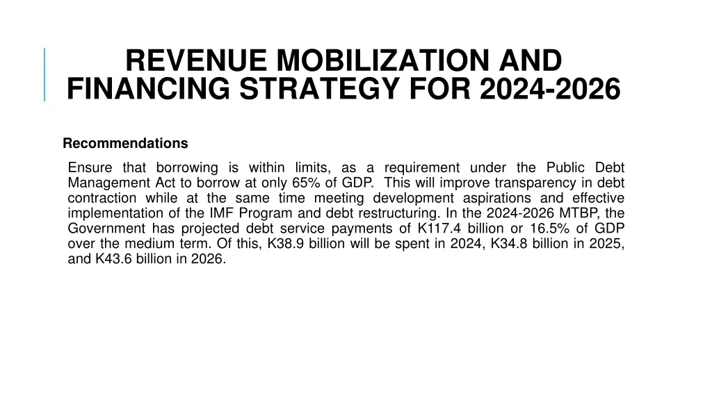 revenue mobilization and financing strategy 2