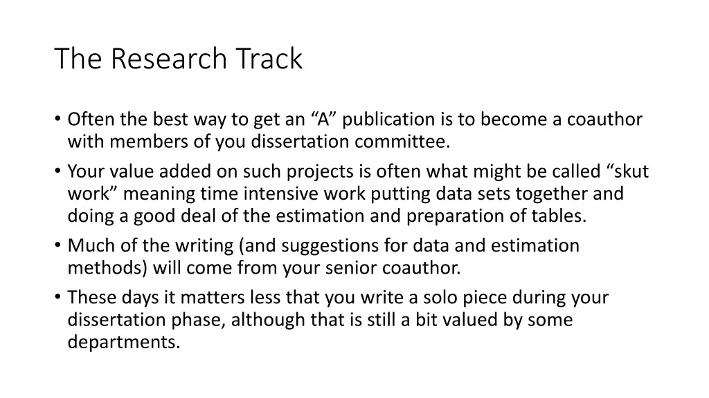 the research track 1