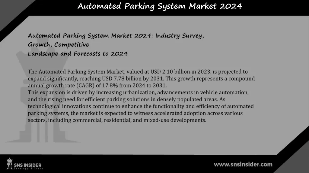 automated parking system market 2024