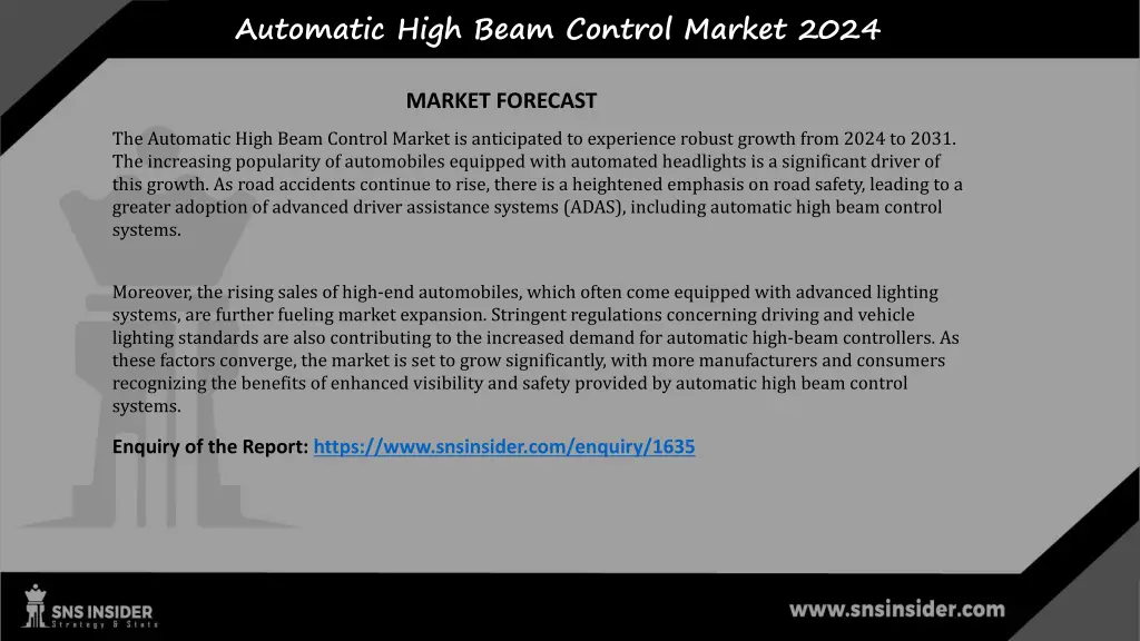 automatic high beam control market 2024 1