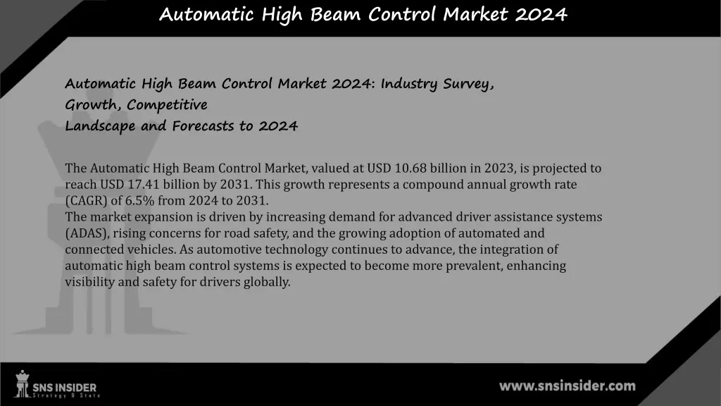 automatic high beam control market 2024