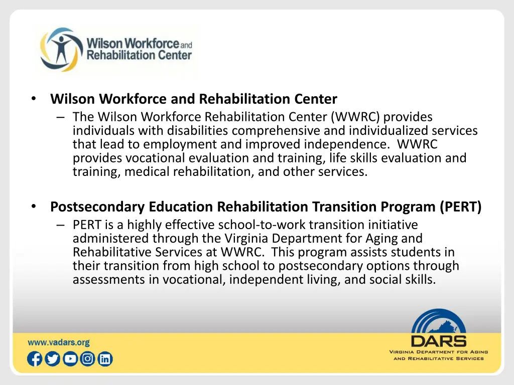 wilson workforce and rehabilitation center